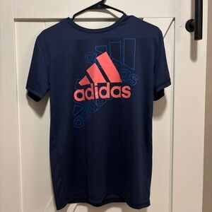 Adidas Youth Dark Blue Tee with Logo